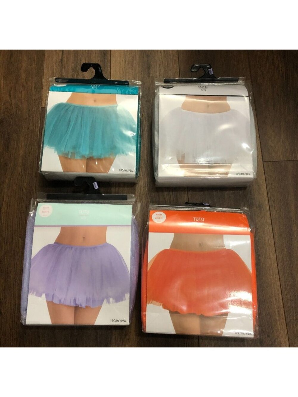 Tutu Halloween EDC Rave Party Costume Adult OSFM Stretchy Multicolor LOT OF 4